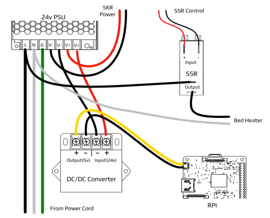 DC to DC converter wiring