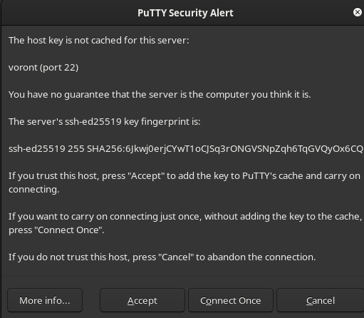 Putty Security Alert